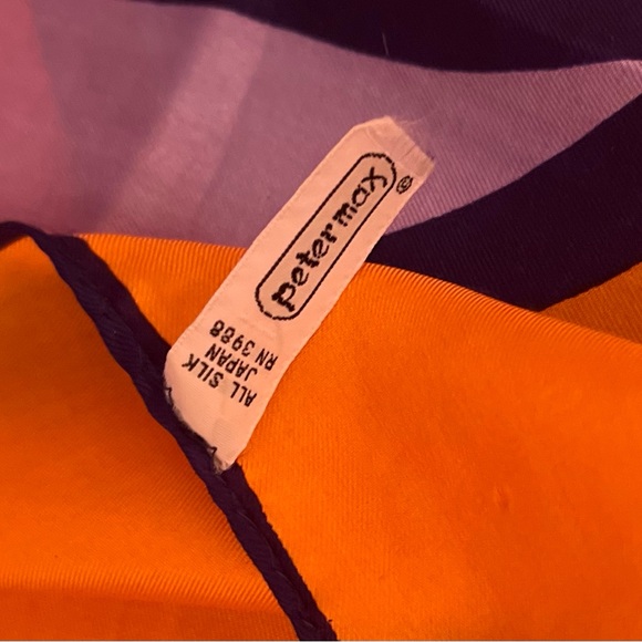 Vintage Peter Max Silk Moon Print Scarf - Picture 2 of 5